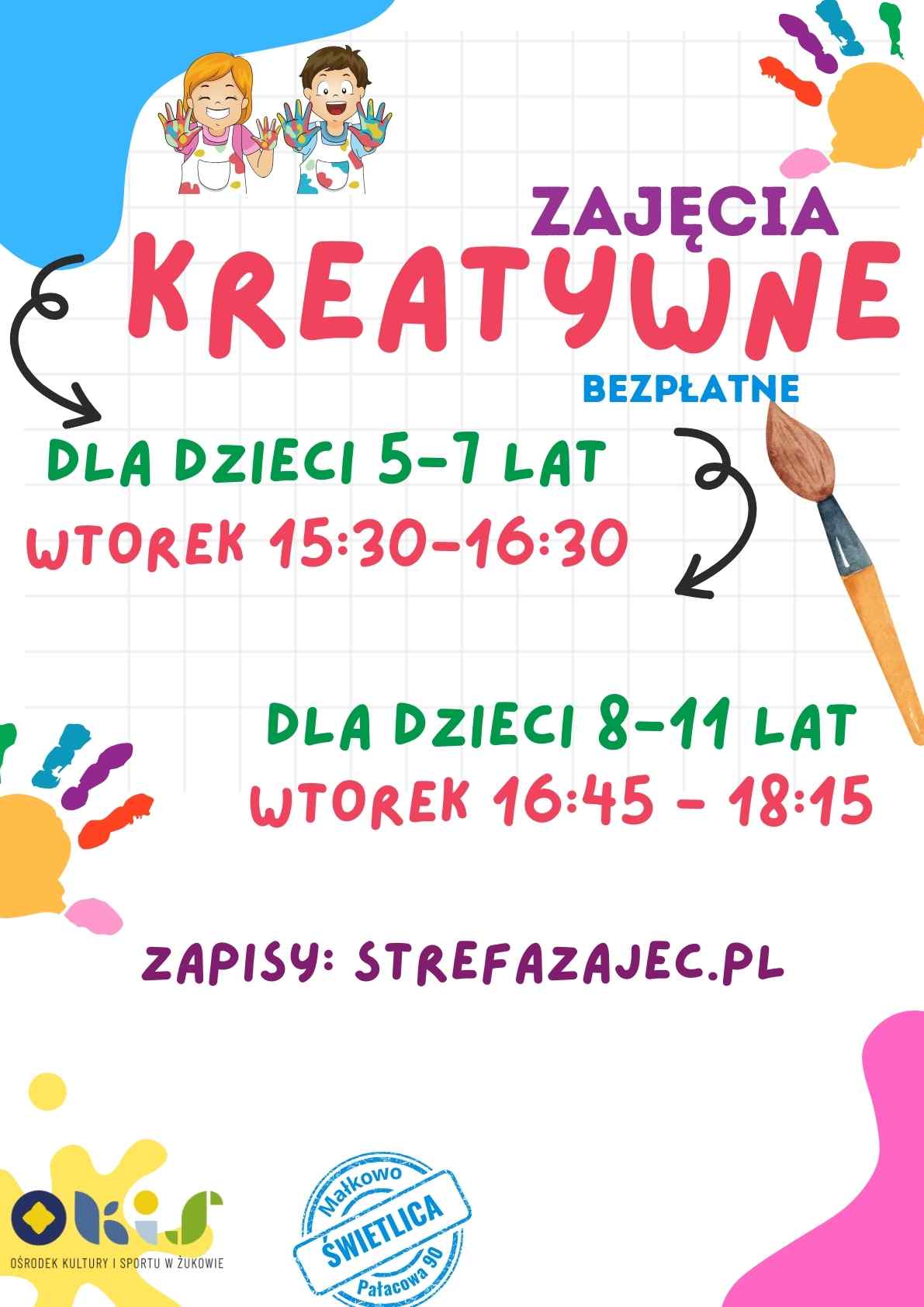 Zajęcia kreatywne grupa 5-7 lat Małkowo