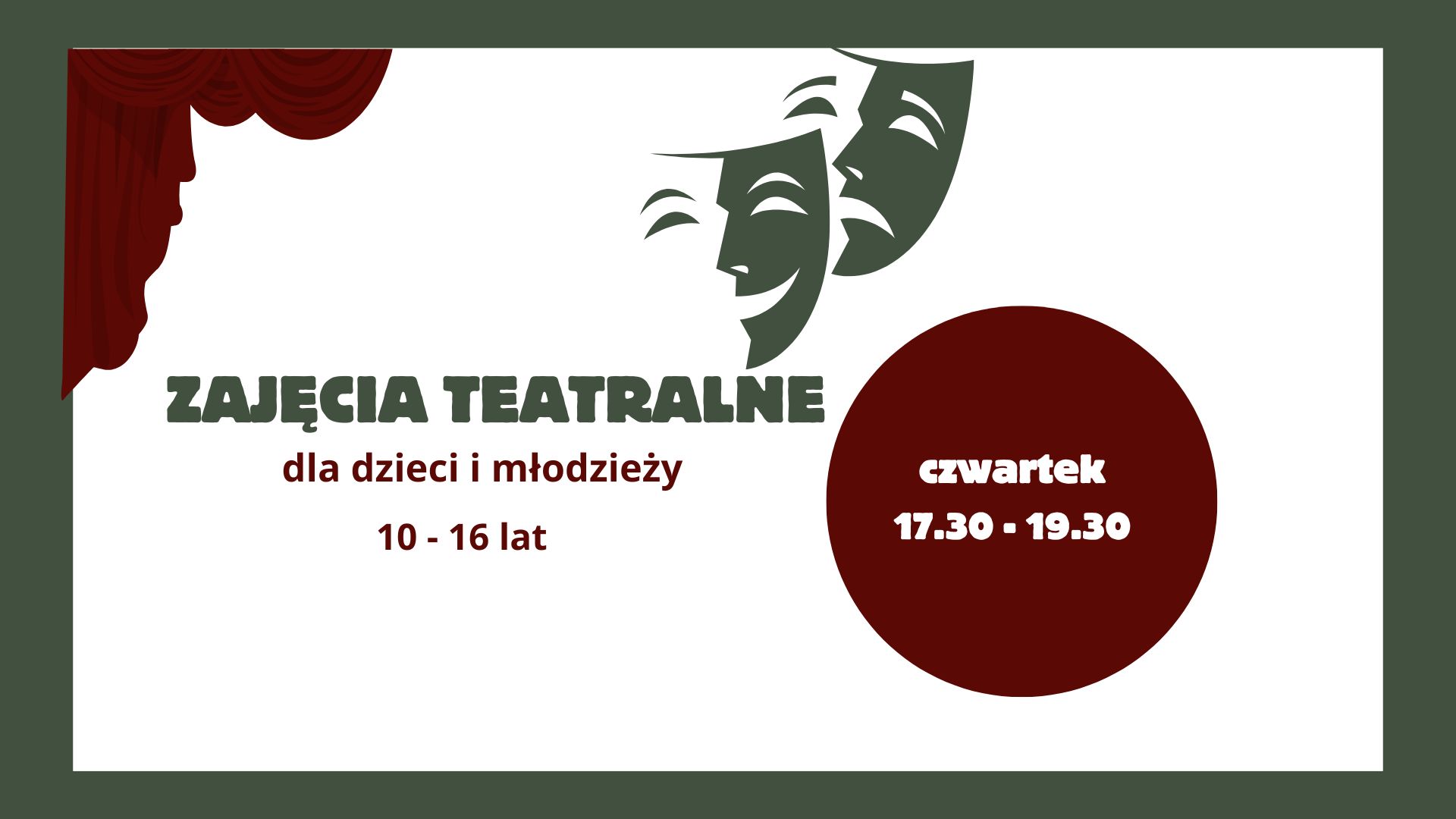 ZAJĘCIA TEATRALNE DLA MŁODZIEŻY