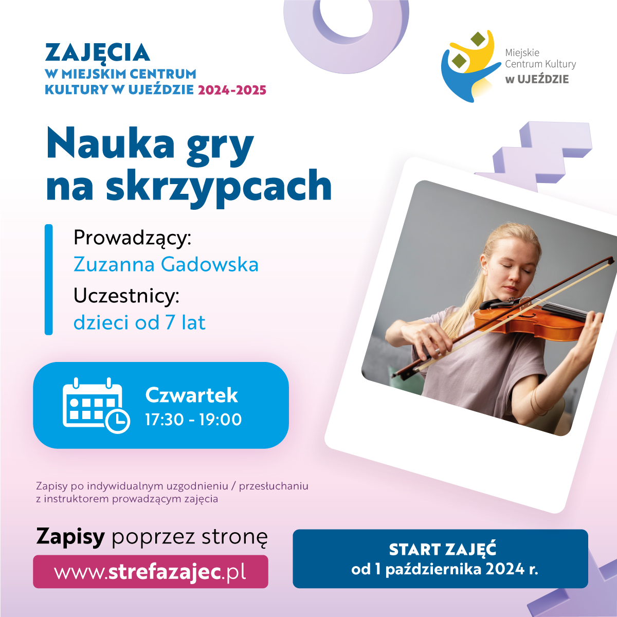 Nauka gry na skrzypcach