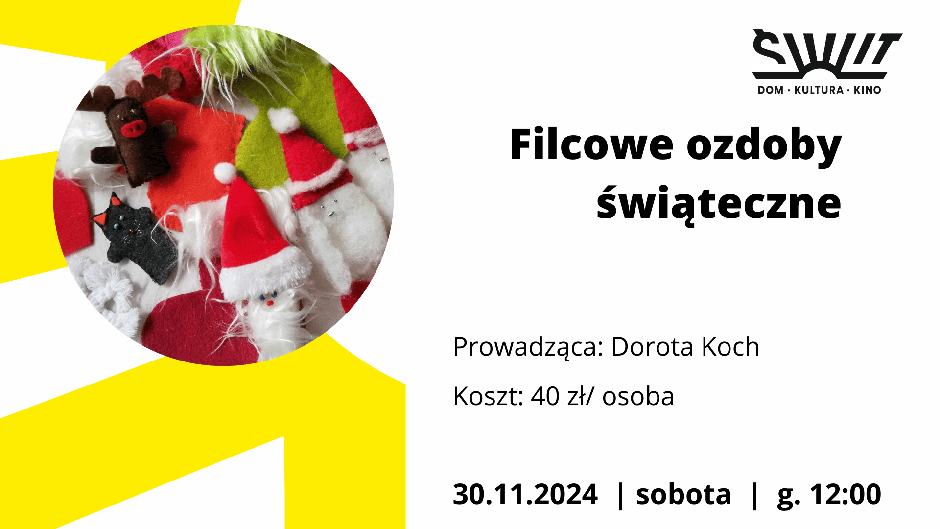 Filcowe ozdoby świąteczne